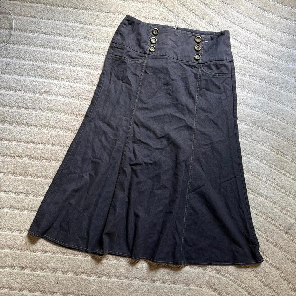New York & Company Skirt Womens 10 Punk Streetwear Y2K Party Dark Blue Denim